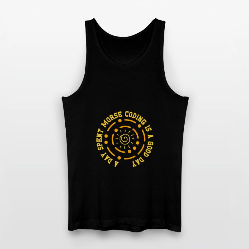 Morsecode Morse Code A Day Spend Morse Coding Männer Bio Tank Top