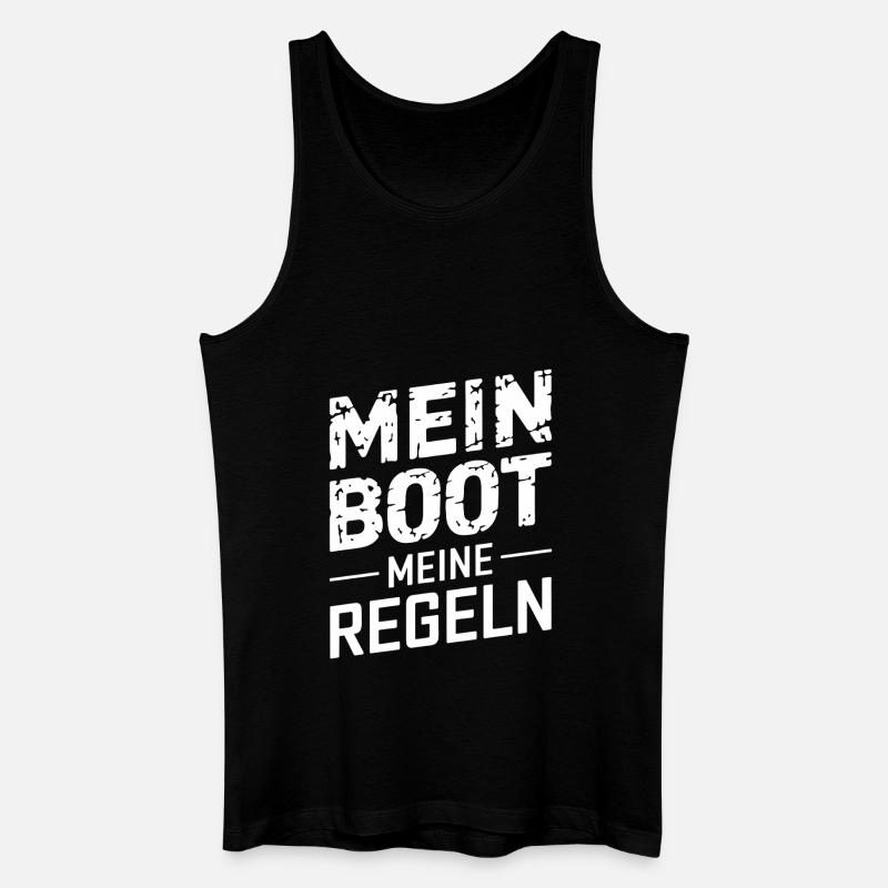 Mein Boot Meine Regeln - Männer Bio Tank Top - Schwarz