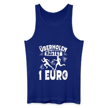 Läufer ÜBERHOLEN KOSTET 1 EURO Laufen Lustiges - Männer Bio Tank Top - Königsblau - Vorne