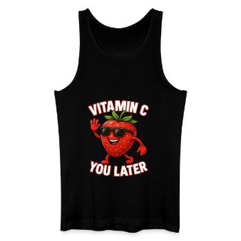 Strawberry Vitamin C Fruit Funny - Men’s Organic Tank Top - black - Front