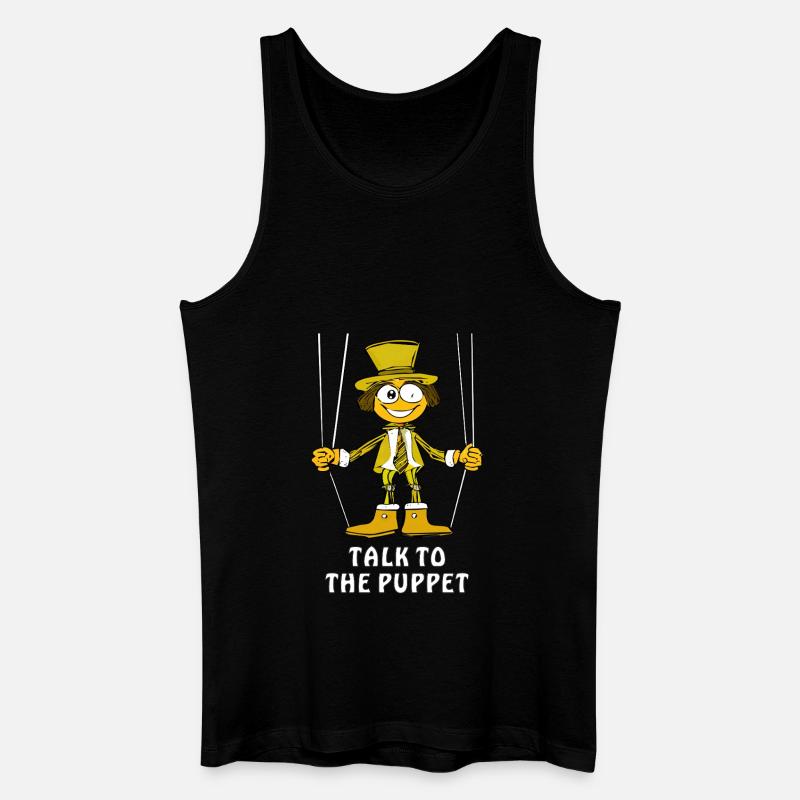 TALK TO THE PUPPET - Männer Bio Tank Top - Schwarz