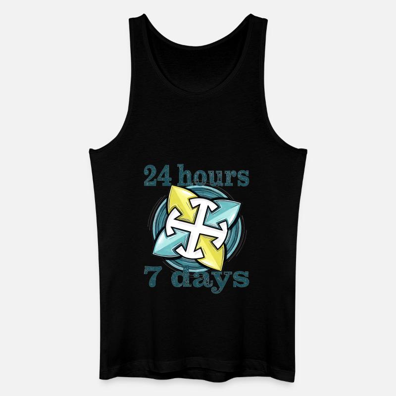 24 hours 7 days - Männer Bio Tank Top - Schwarz