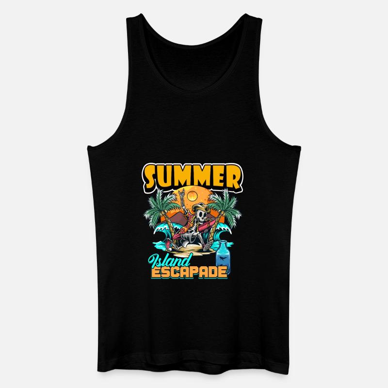 Summer Island Escapade Design - Männer Bio Tank Top - Schwarz