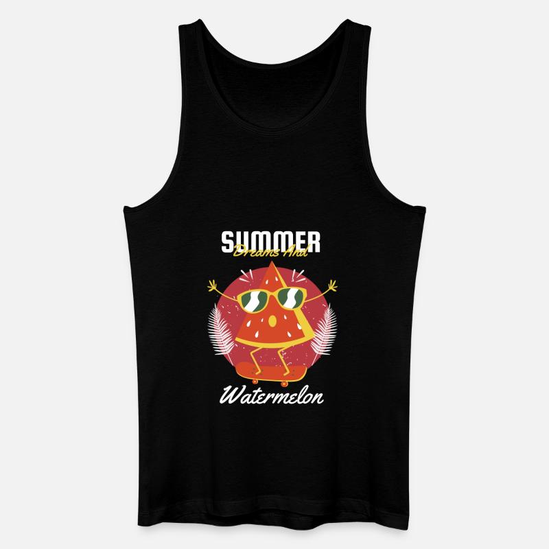 Summer Dreams And Watermelon - Männer Bio Tank Top - Schwarz