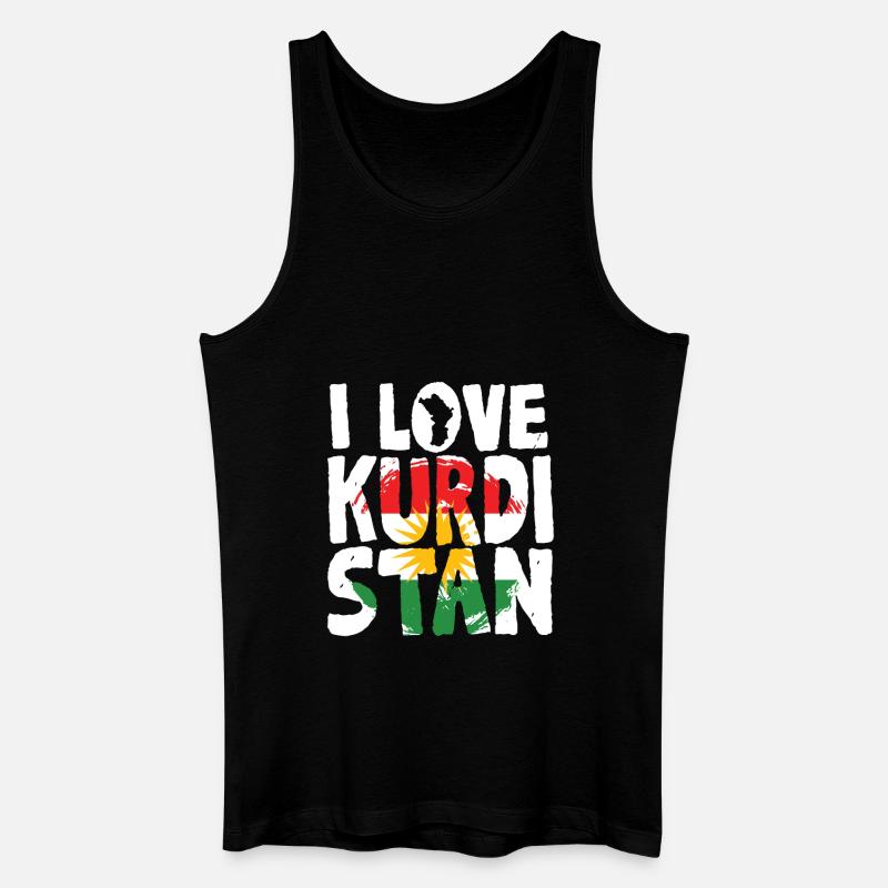 I Love Kurdistan Kurde Kurden - Männer Bio Tank Top - Schwarz