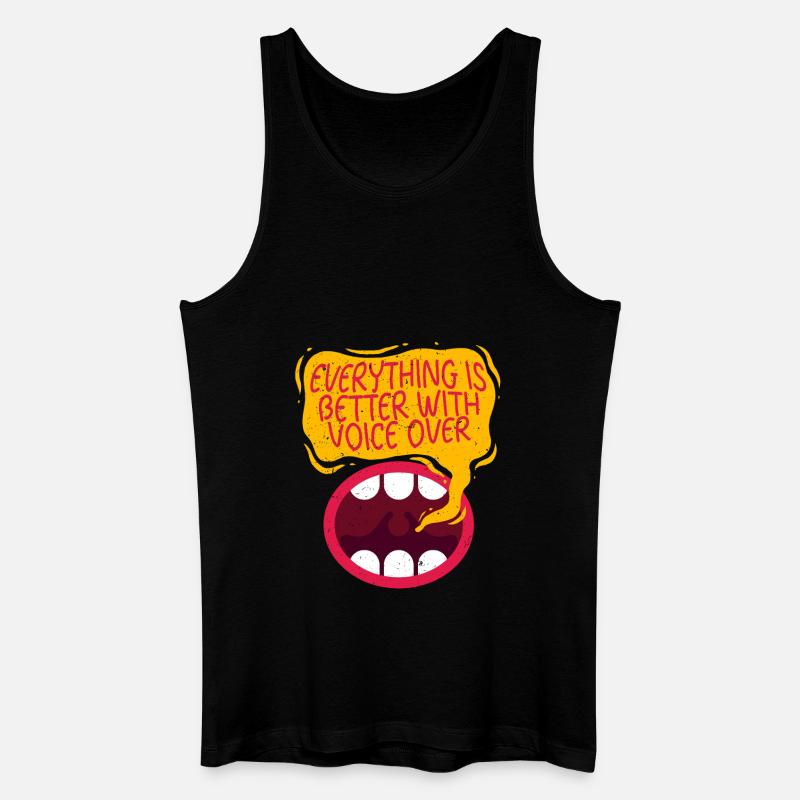 Kommentator Sportmoderator - Männer Bio Tank Top - Schwarz