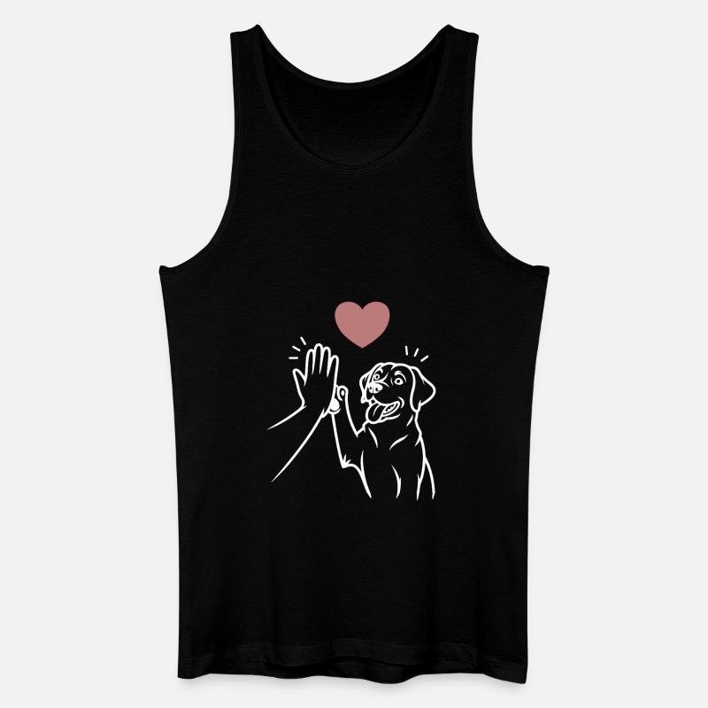 Labrador high five - Männer Bio Tank Top - Schwarz