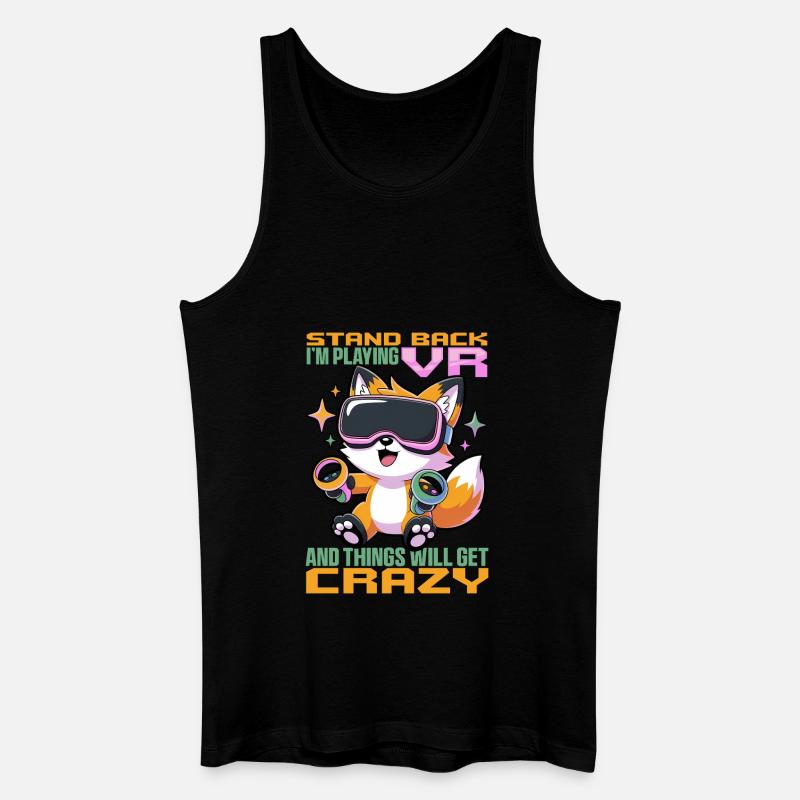 Gaming Fox VR Gamer - Männer Bio Tank Top - Schwarz