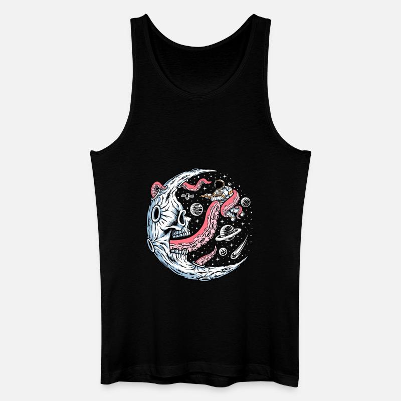 Space Battle with Alien Tentacles - Männer Bio Tank Top - Schwarz