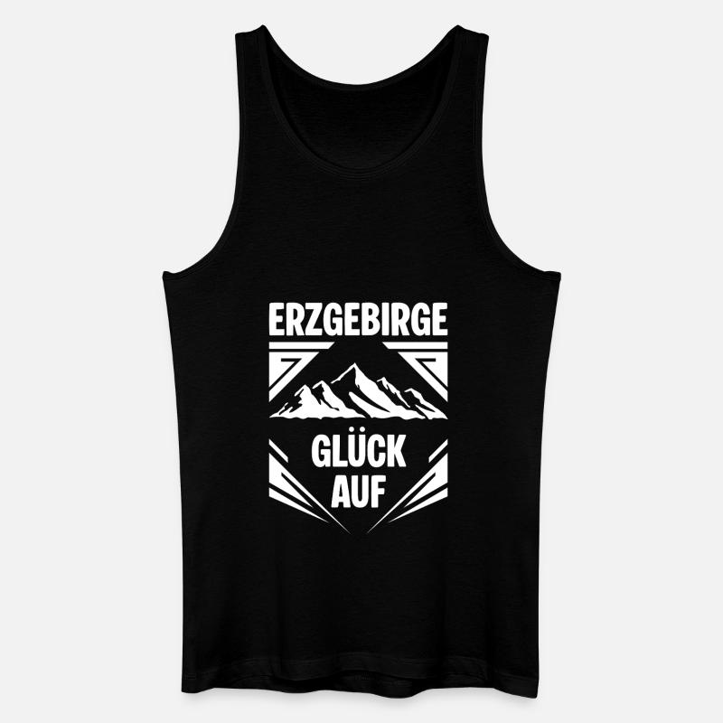 Erzgebirge Glueck auf - Männer Bio Tank Top - Schwarz