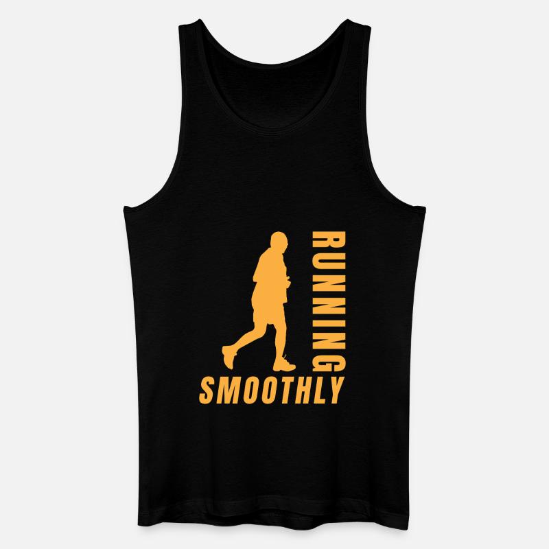 Running Running Smoothly Marathon Runner - Männer Bio Tank Top - Schwarz