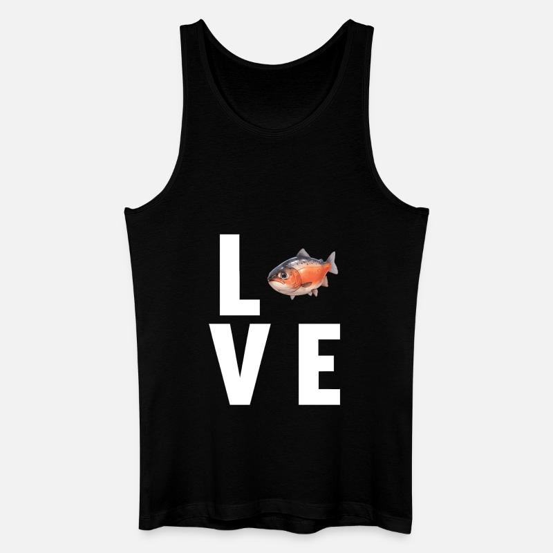 Lachse Lachs - Männer Bio Tank Top - Schwarz