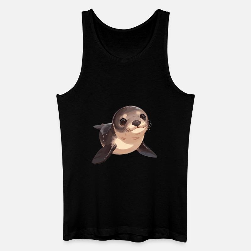 Seelöwen Seelöwe - Männer Bio Tank Top - Schwarz