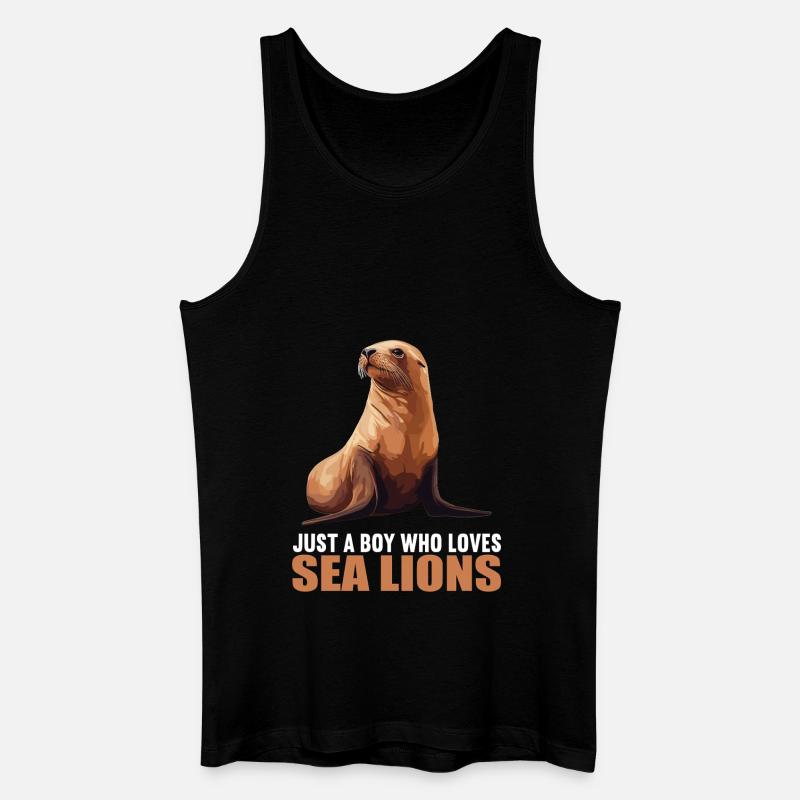 Seelöwen Seelöwe - Männer Bio Tank Top - Schwarz