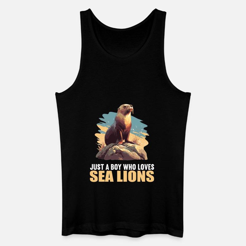 Seelöwen Seelöwe - Männer Bio Tank Top - Schwarz