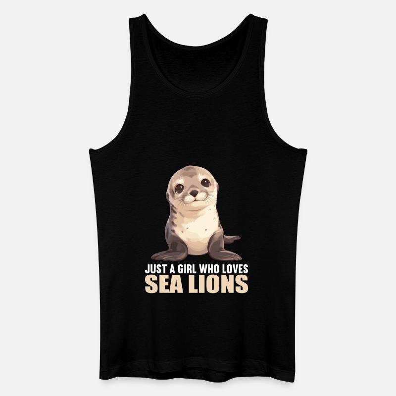 Seelöwen Seelöwe - Männer Bio Tank Top - Schwarz