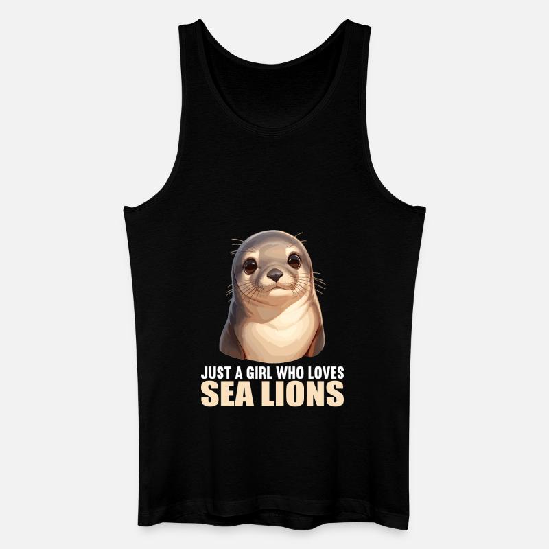 Seelöwen Seelöwe - Männer Bio Tank Top - Schwarz