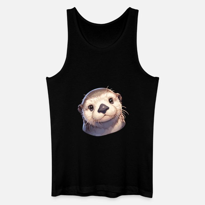 Seeotter - Männer Bio Tank Top - Schwarz