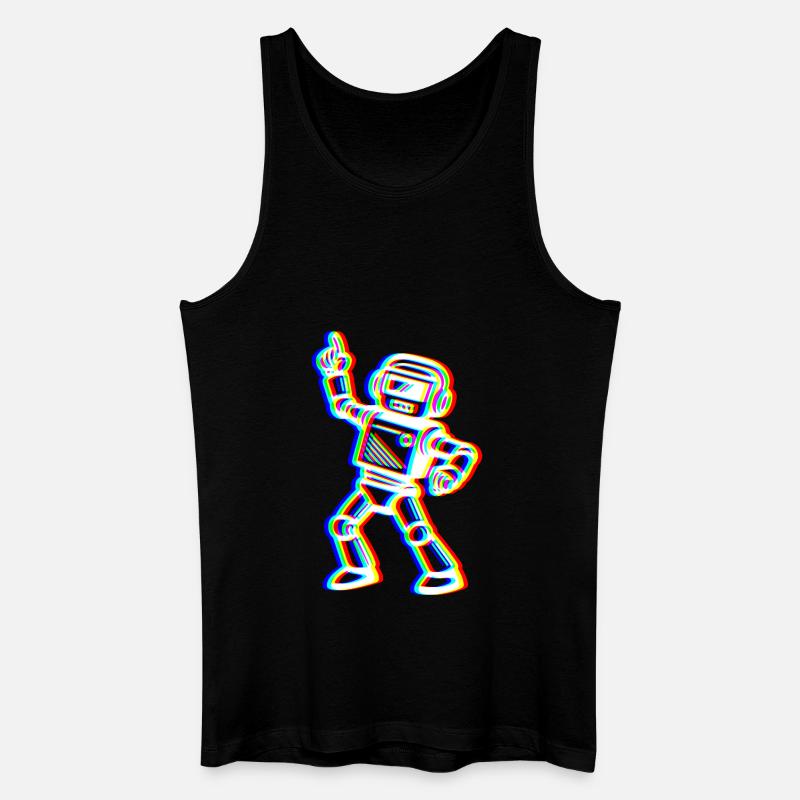 Glitch Bot – Dein Beat! - Männer Bio Tank Top - Schwarz