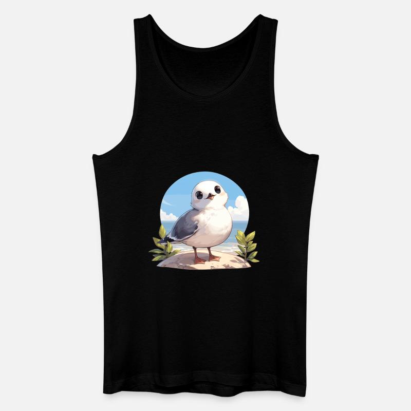 Möwen Möwe - Männer Bio Tank Top - Schwarz