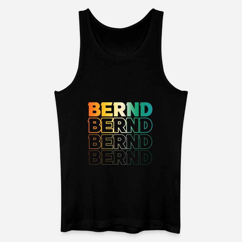 Bernd - Männer Bio Tank Top - Schwarz