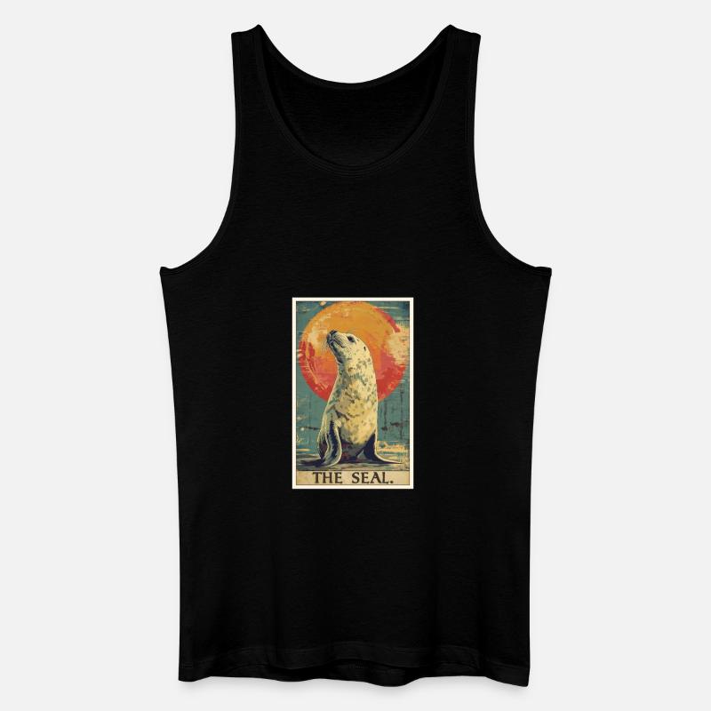 Robben Robbe - Männer Bio Tank Top - Schwarz