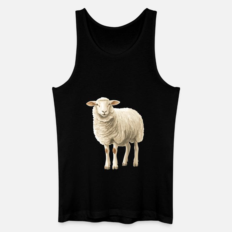 Schafe Schaf - Männer Bio Tank Top - Schwarz