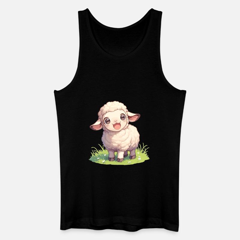 Schafe Schaf - Männer Bio Tank Top - Schwarz