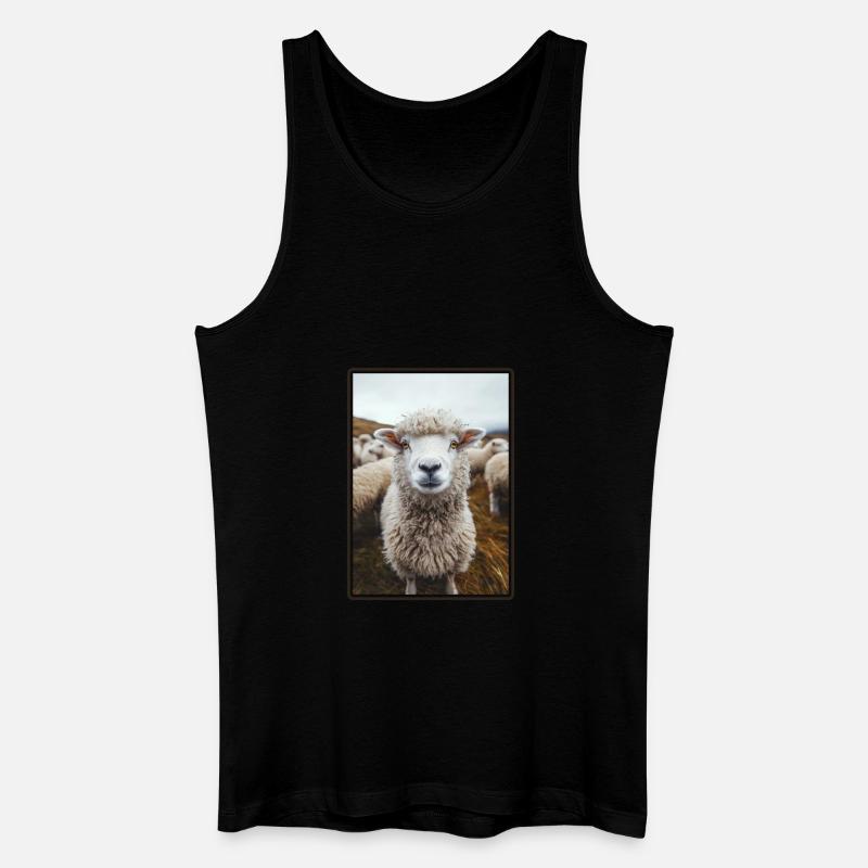 Schafe Schaf - Männer Bio Tank Top - Schwarz
