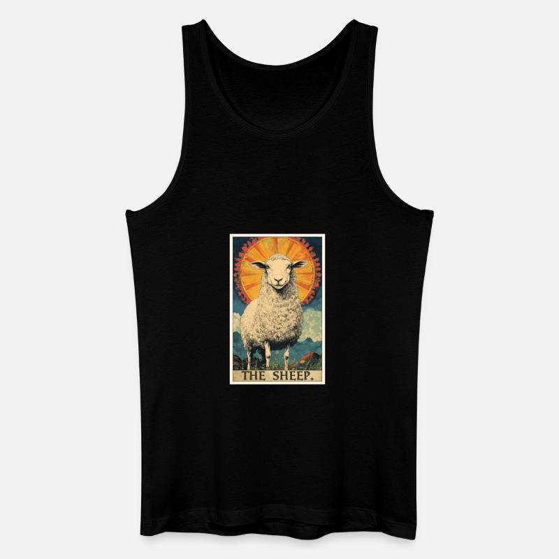 Schafe Schaf - Männer Bio Tank Top - Schwarz