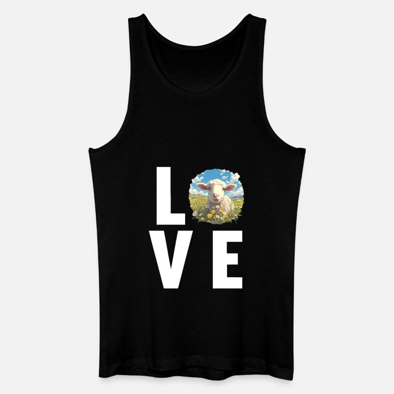 Schafe Schaf - Männer Bio Tank Top - Schwarz