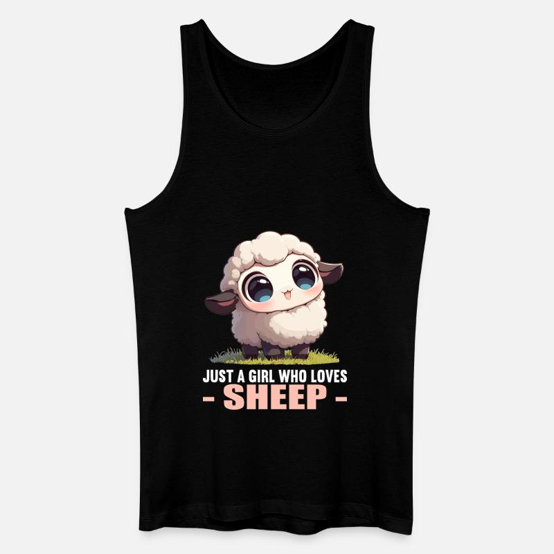 Schafe Schaf - Männer Bio Tank Top - Schwarz