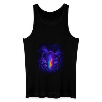 Magic Mushroom - Pilzwald Portal - Männer Bio Tank Top - Schwarz - Vorne