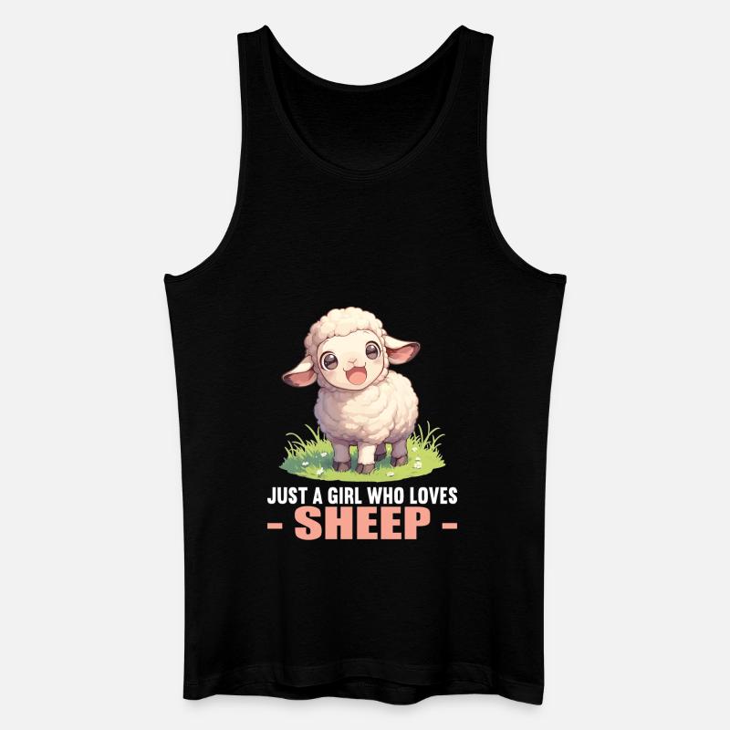 Schafe Schaf - Männer Bio Tank Top - Schwarz