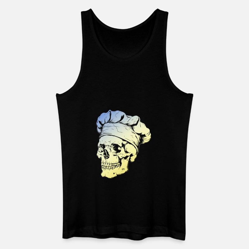 Chefkoch Skull - Männer Bio Tank Top - Schwarz