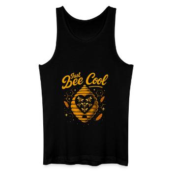 Just Bee Cool - Bienenstock Herz - Männer Bio Tank Top - Schwarz - Vorne