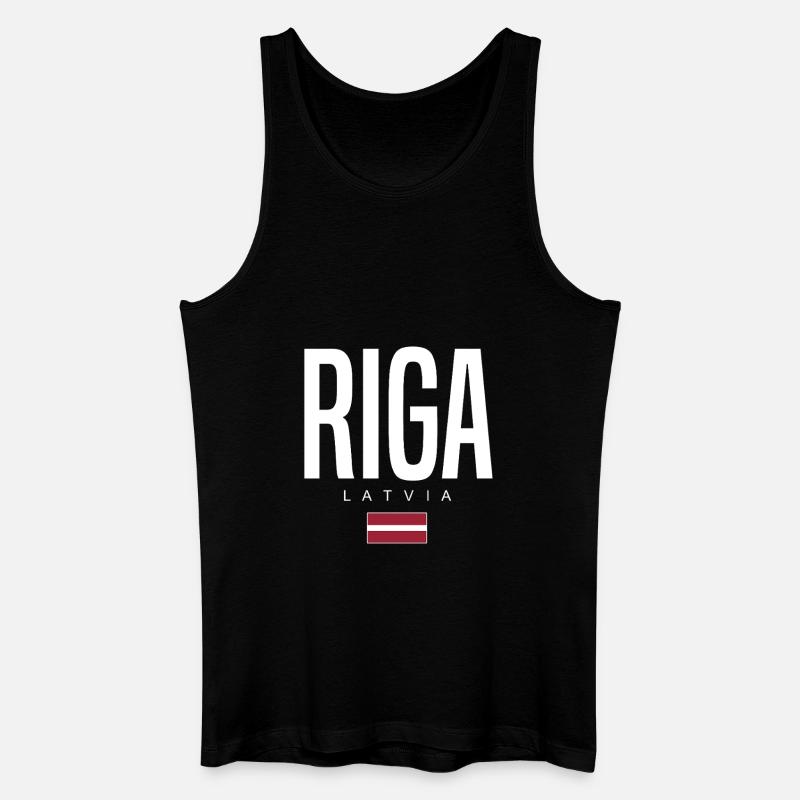 Riga Lettland - Männer Bio Tank Top - Schwarz