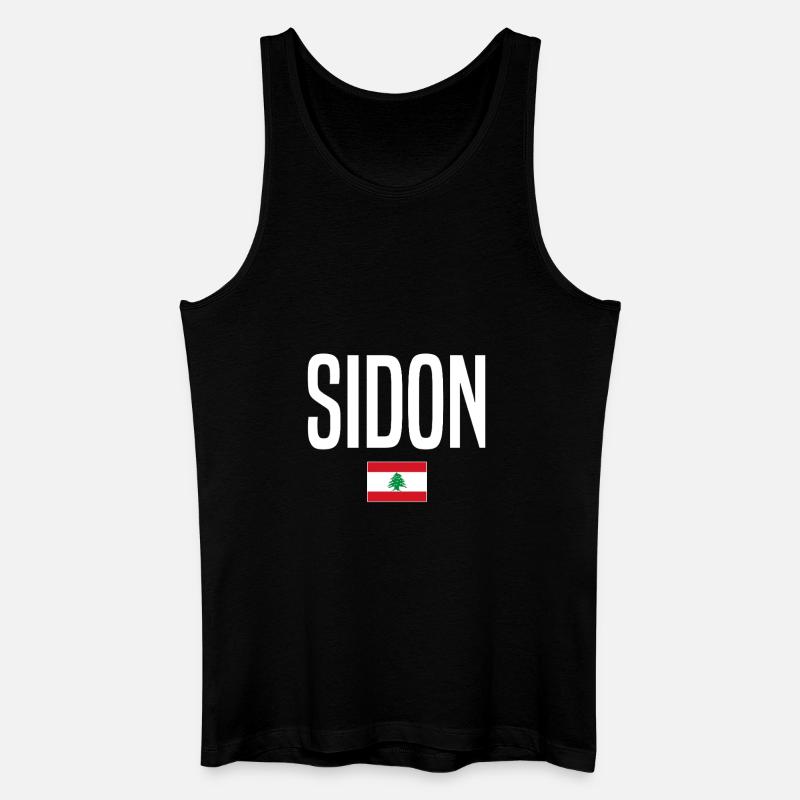 Sidon Libanon - Männer Bio Tank Top - Schwarz