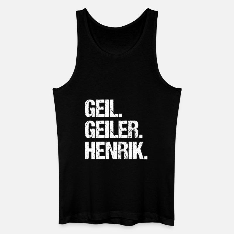 Henrik - Männer Bio Tank Top - Schwarz