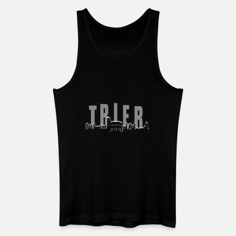 Trier Skyline - Männer Bio Tank Top - Schwarz