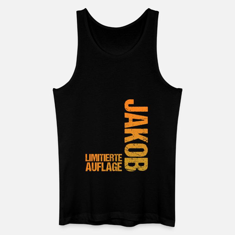 Jakob - Männer Bio Tank Top - Schwarz
