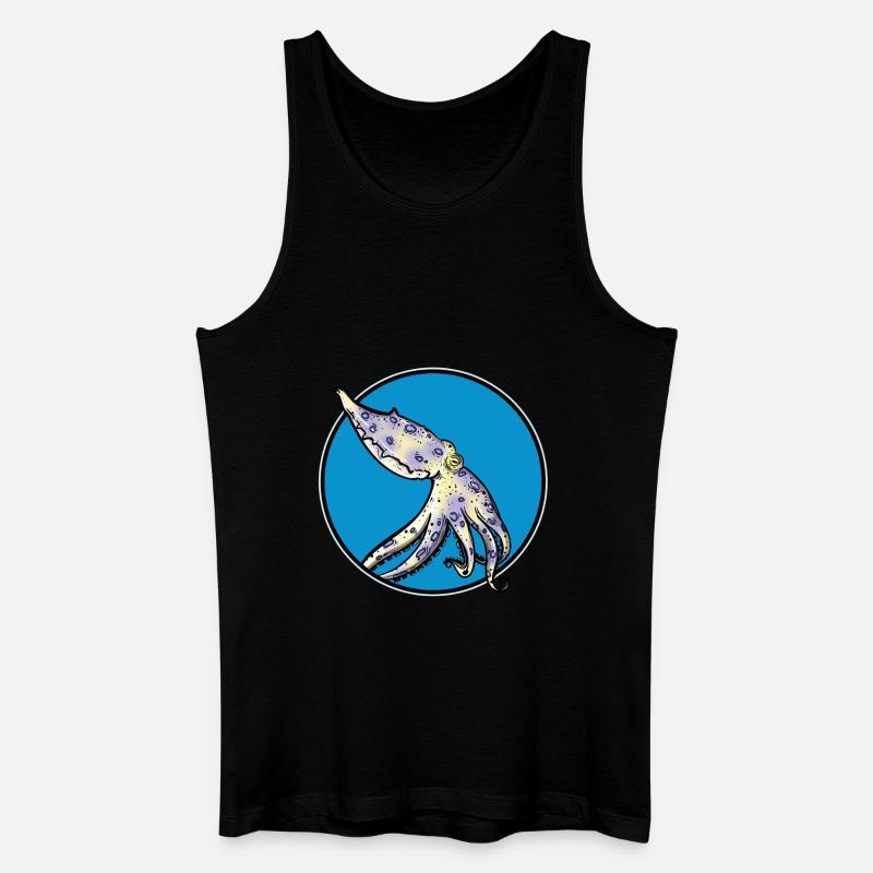 Blue Ringed Octopus Blaugeringelter Krake - Men’s Organic Tank Top - black