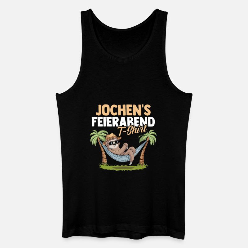 Faultier Jochen - Männer Bio Tank Top - Schwarz
