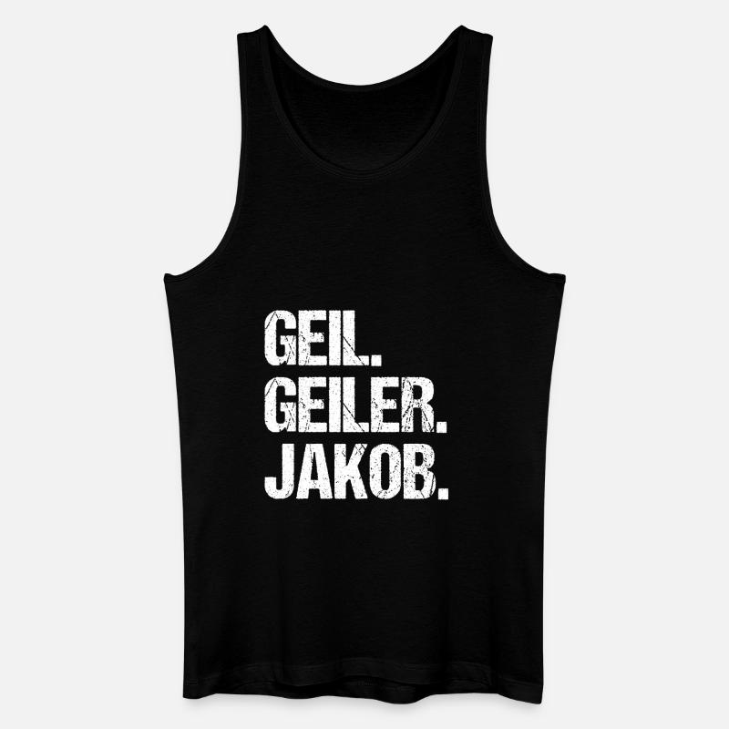 Jakob - Männer Bio Tank Top - Schwarz