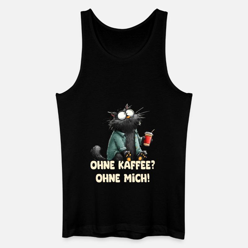 Ohne Kaffee ohne Mich - Männer Bio Tank Top - Schwarz