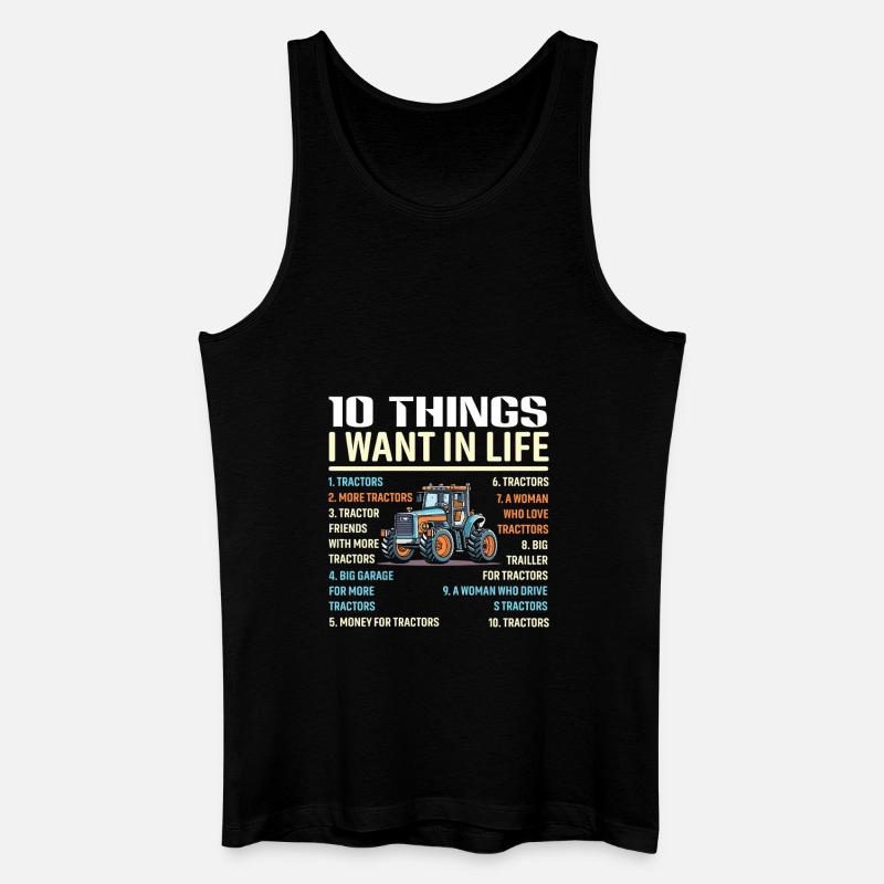 Traktor - Männer Bio Tank Top - Schwarz