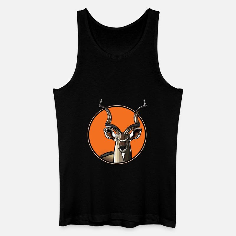 Kudus Kudu - Männer Bio Tank Top - Schwarz
