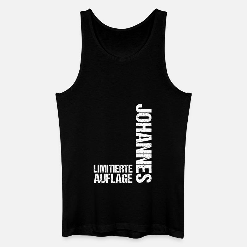Johannes - Männer Bio Tank Top - Schwarz