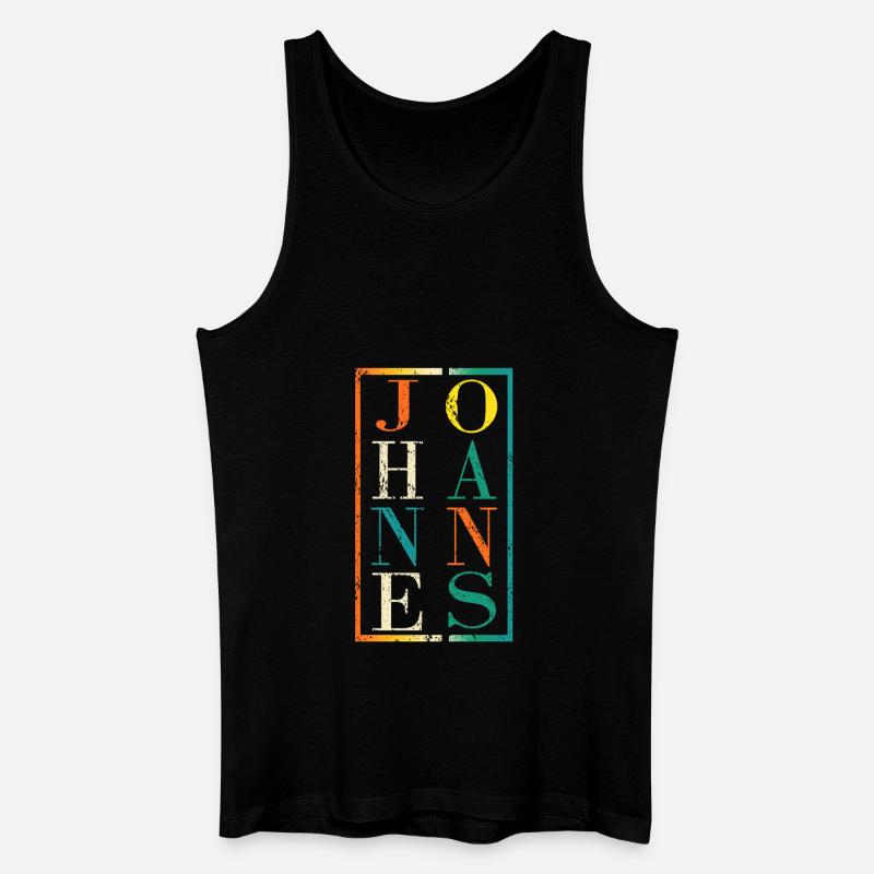 Johannes - Männer Bio Tank Top - Schwarz