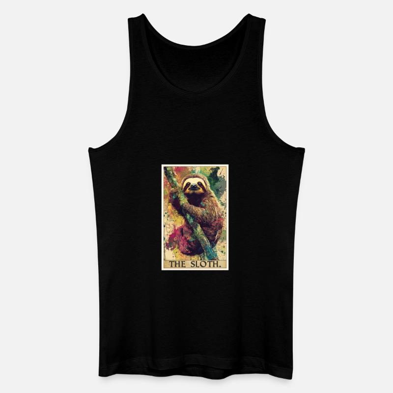 Faultiere Faultier - Männer Bio Tank Top - Schwarz